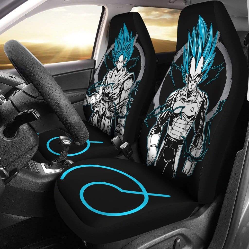 Goku Vegeta Blue Car Premium Custom Car Seat Covers Decor Protectors Nearkii