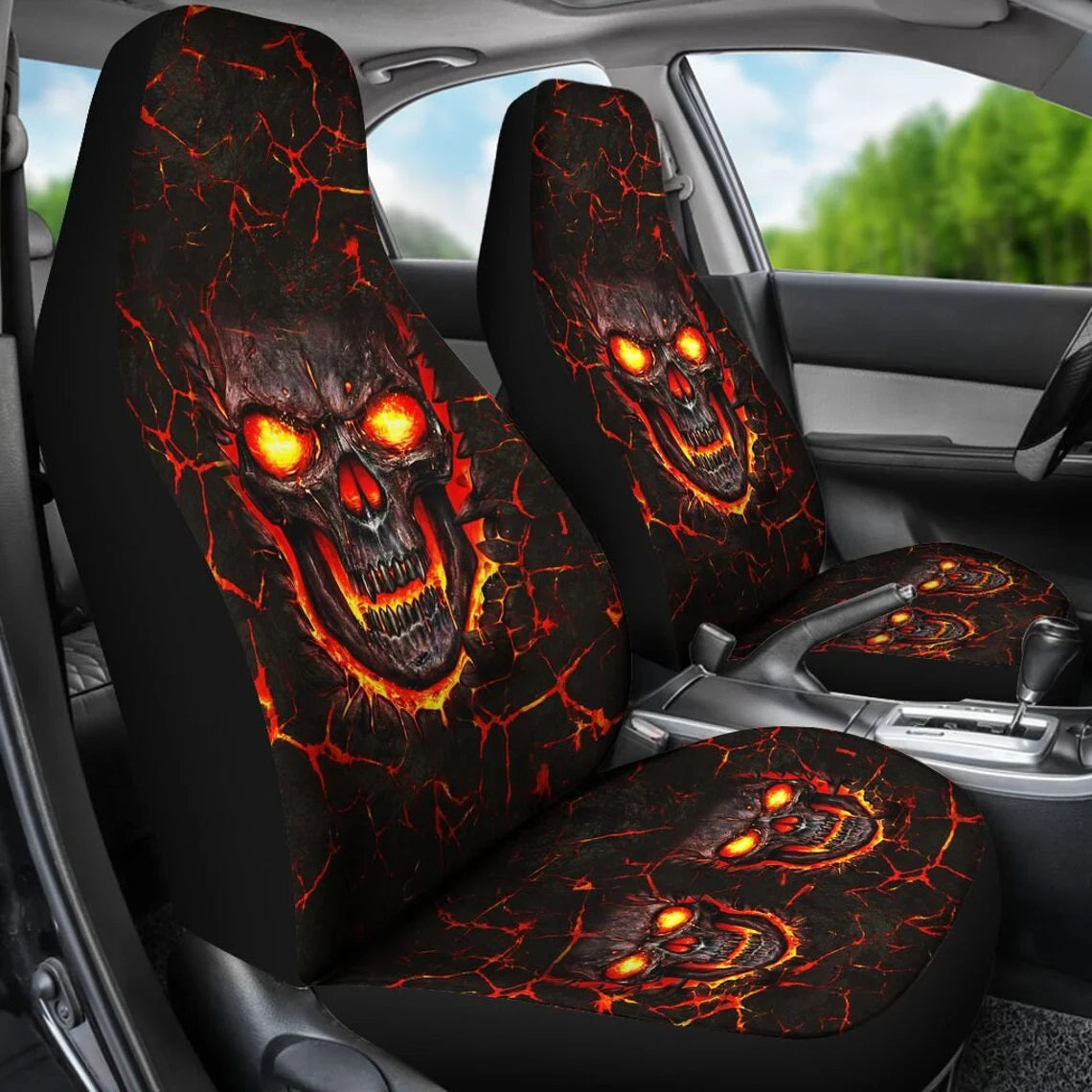 Lava Skull Car Seat Covers Nearkii