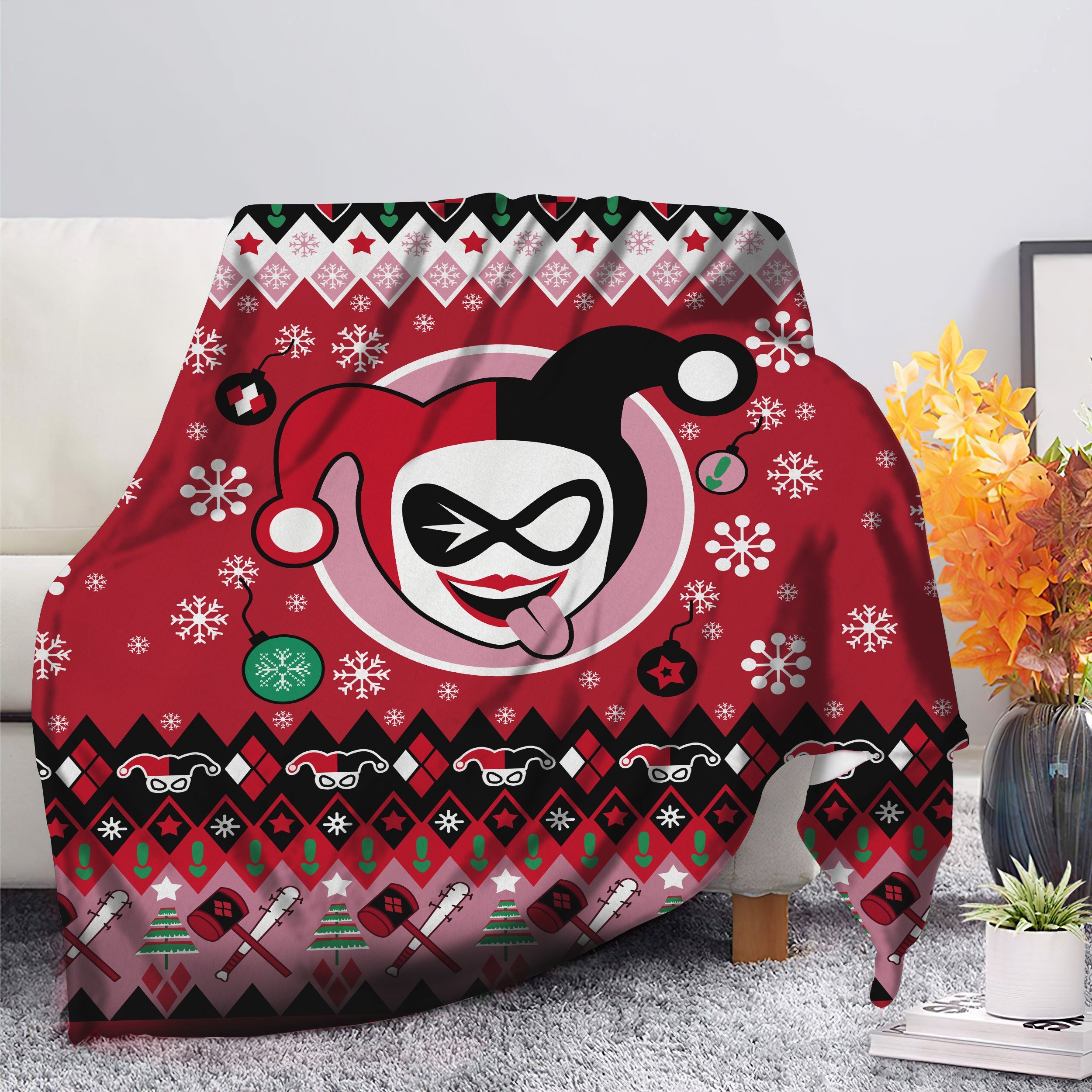 Harley Quinn Christmas Premium Blanket Nearkii