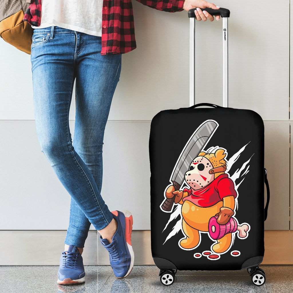 Jason Voorhees Horror Movie Pooh Luggage Cover Suitcase Protector Nearkii