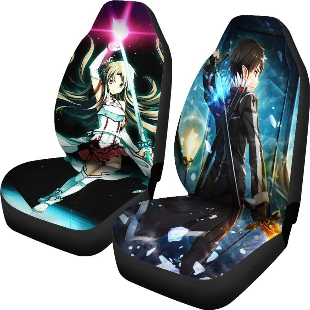 Kirito Asuna Car Premium Custom Car Seat Covers Decor Protectors 2 Nearkii