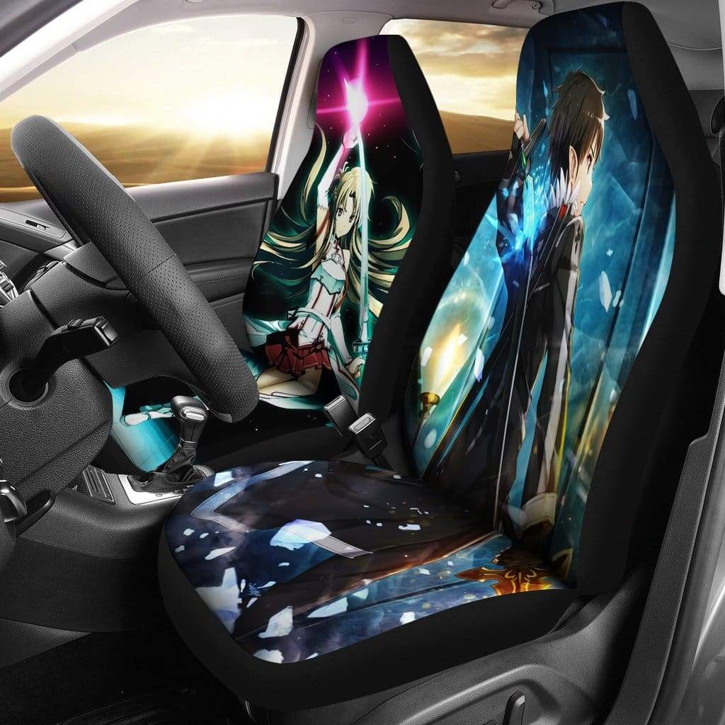 Kirito Asuna Car Premium Custom Car Seat Covers Decor Protectors 2 Nearkii