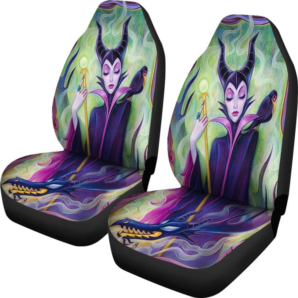 Maleficent Car Premium Custom Car Seat Covers Decor Protectors Nearkii