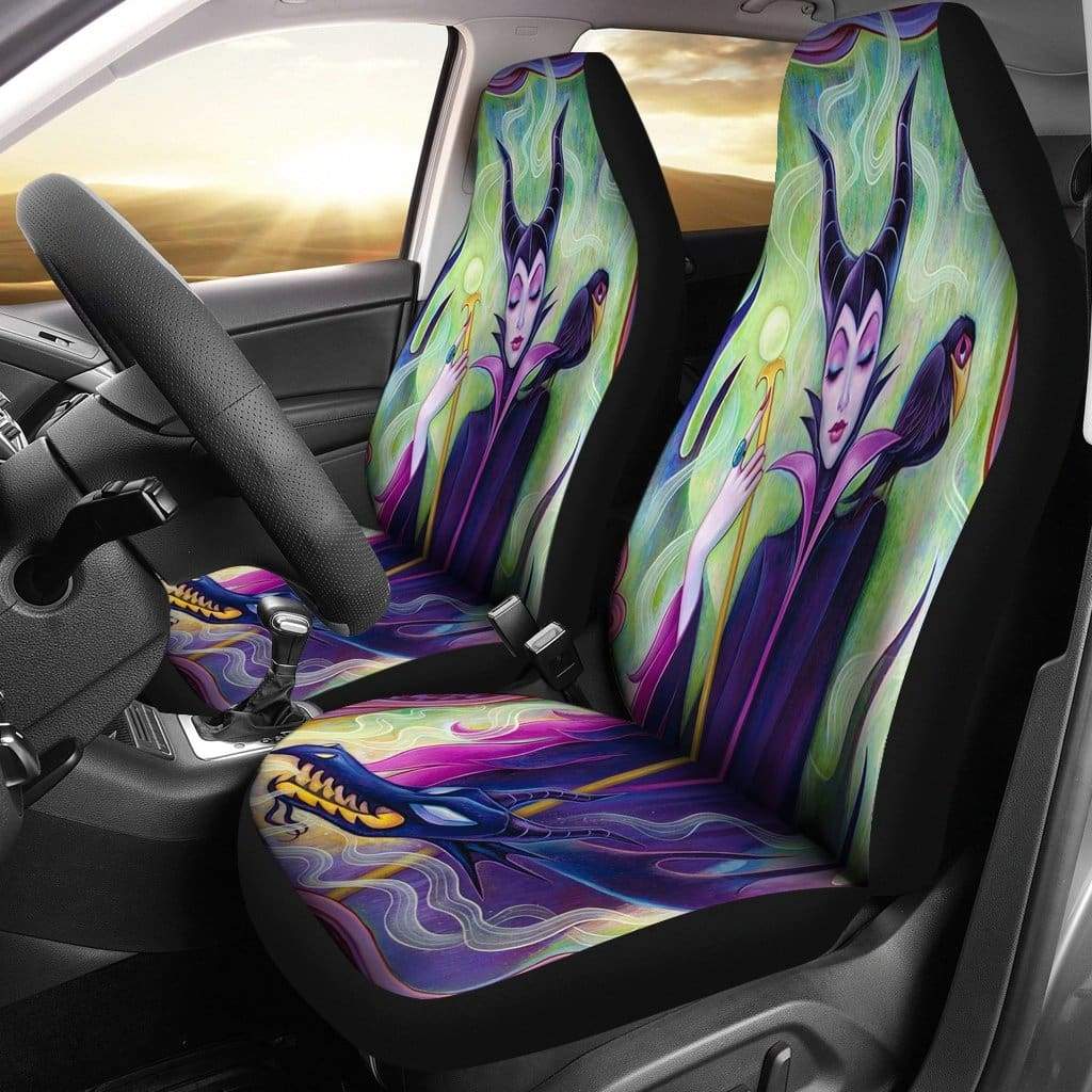 Maleficent Car Premium Custom Car Seat Covers Decor Protectors Nearkii