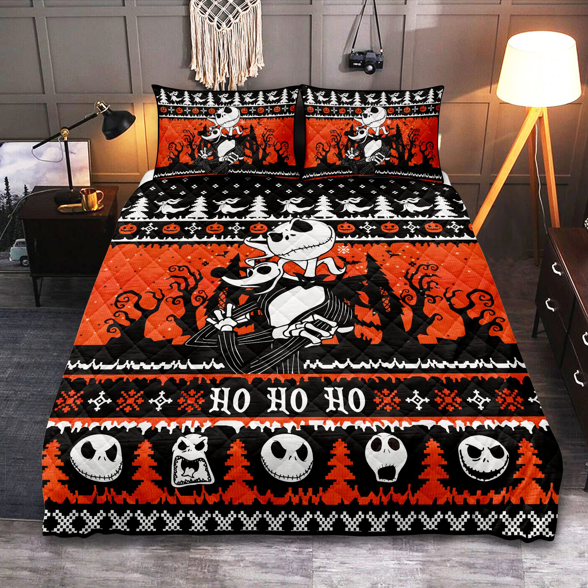 Nightmare Before Christmas Orange Quilt Bed Sets Nearkii