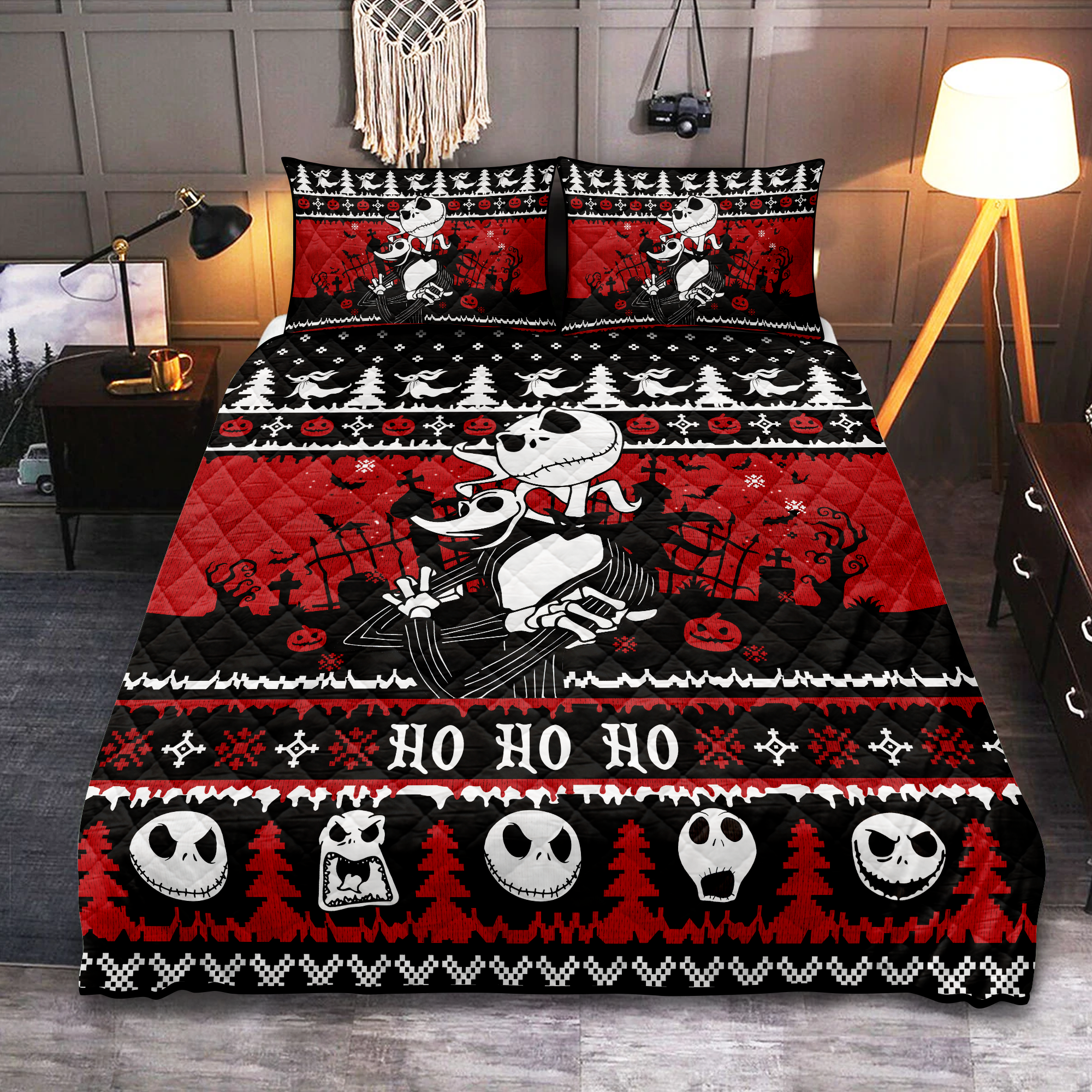 Nightmare Before Christmas Red Quilt Bed Sets Nearkii