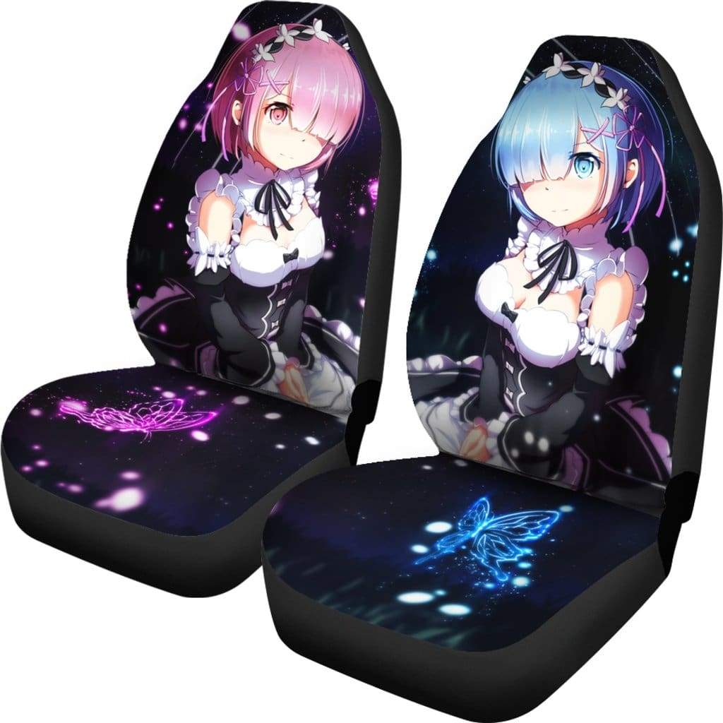 Rem And Ram Re:Zero Starting Life In Another World Car Premium Custom Car Seat Covers Decor Protectors Nearkii