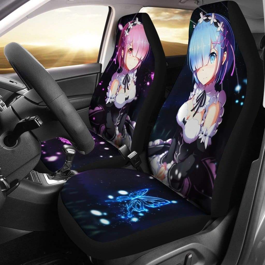 Rem And Ram Re:Zero Starting Life In Another World Car Premium Custom Car Seat Covers Decor Protectors Nearkii