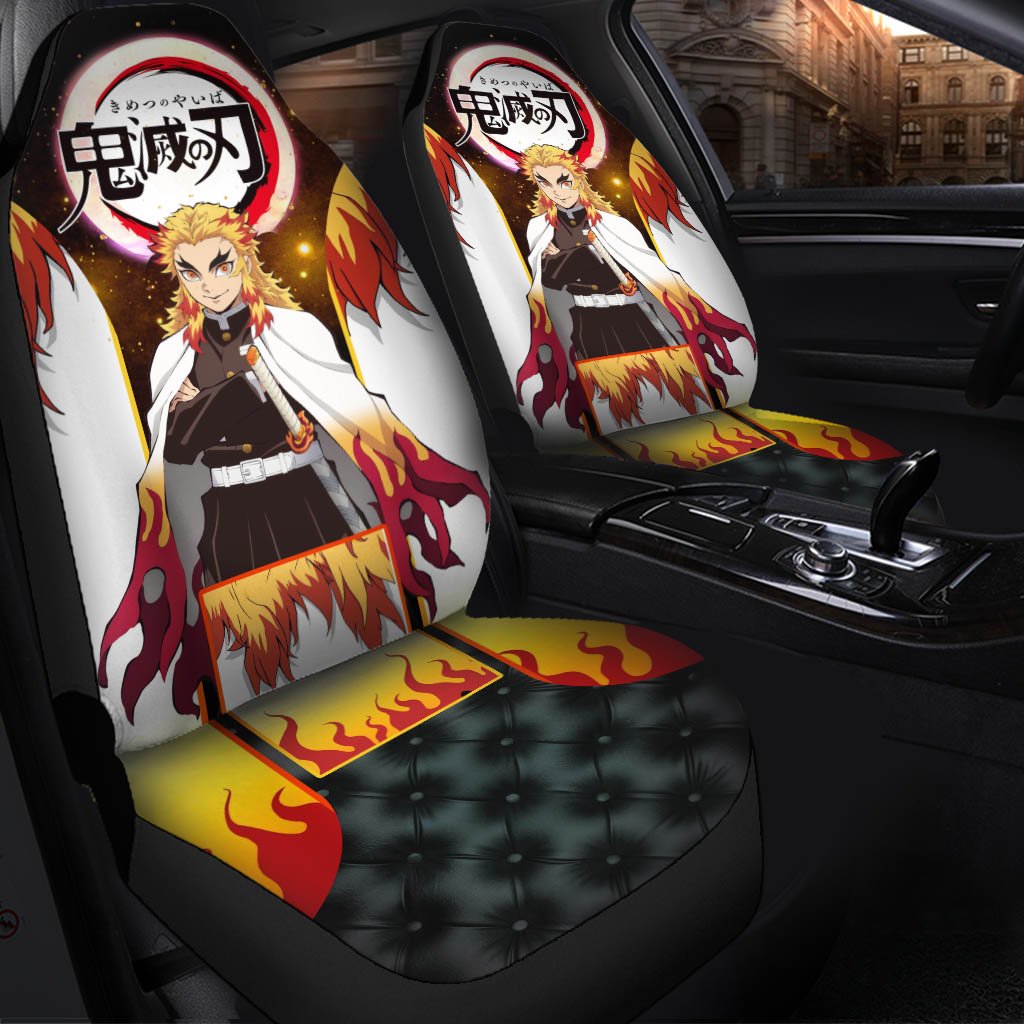 Rengoku Demon Slayer Season 2 Custom Car Premium Custom Car Seat Covers Decor Protectors Car Accessories Anime Gift Nearkii