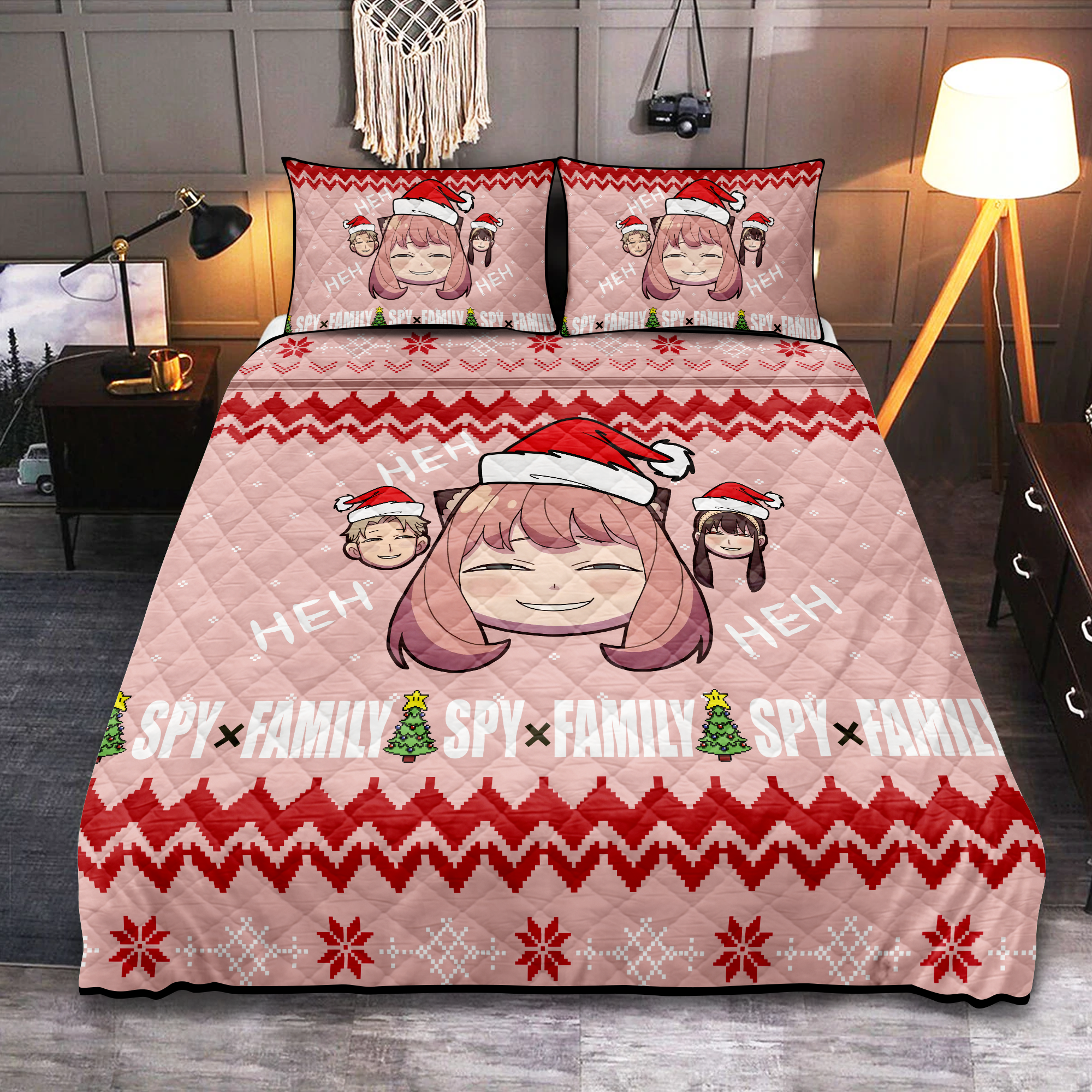 Spy x Family Anya Funny Christmas Quilt Bed Sets Nearkii