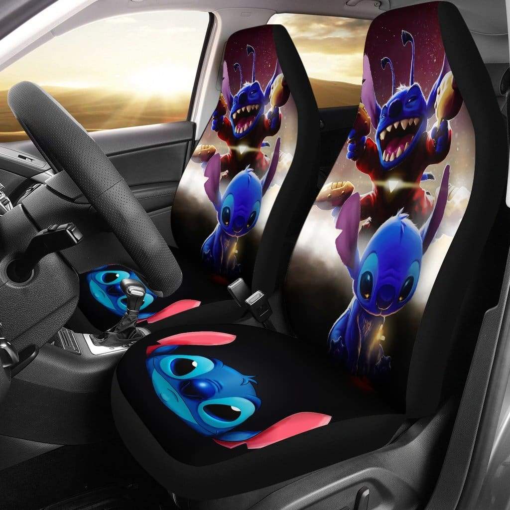 Stitch Alien Car Premium Custom Car Seat Covers Decor Protectors Nearkii