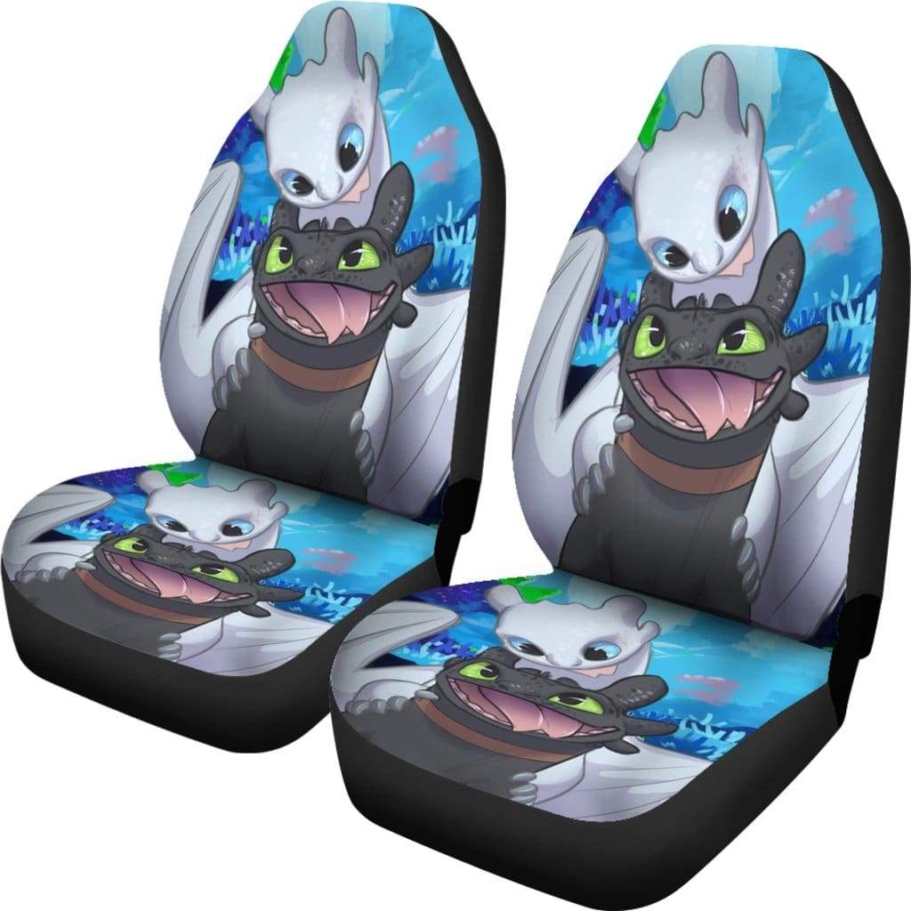 Toothless And The Light Fury Car Premium Custom Car Seat Covers Decor Protectors Nearkii