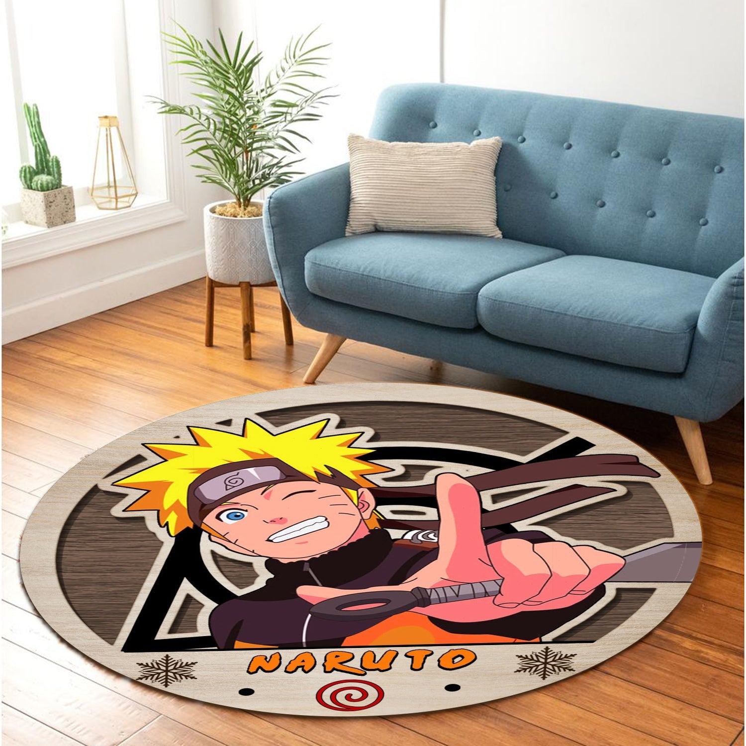 Naruto Shippuden Round Carpet Rug Bedroom Livingroom Home Decor Nearkii