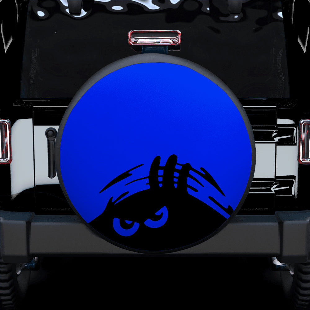 Evil Monster Peeping Peek A Boo Funny Blue Jeep Car Spare Tire Covers Gift For Campers Nearkii