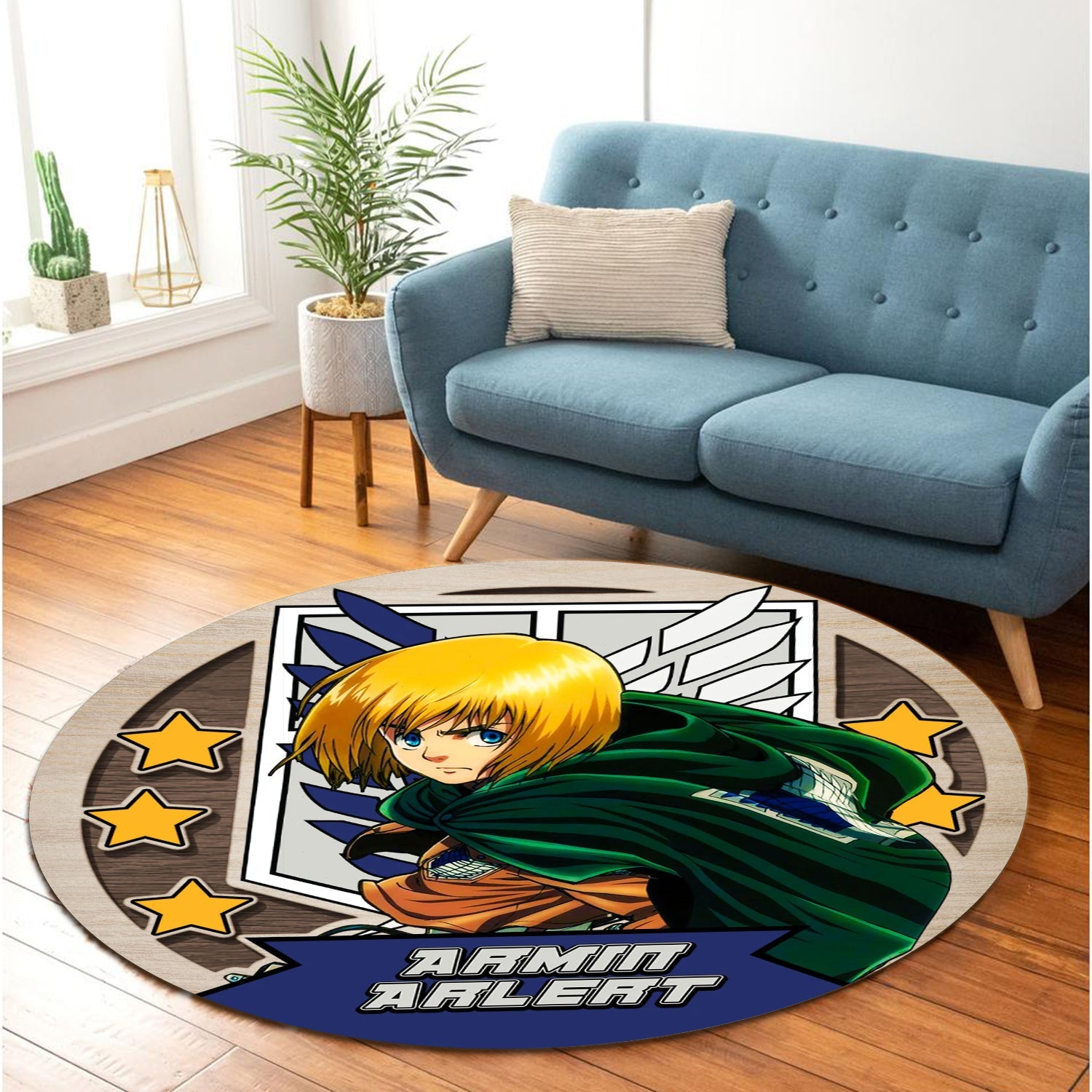 Attack On Titan Armin Arlert Round Carpet Rug Bedroom Livingroom Home Decor Nearkii