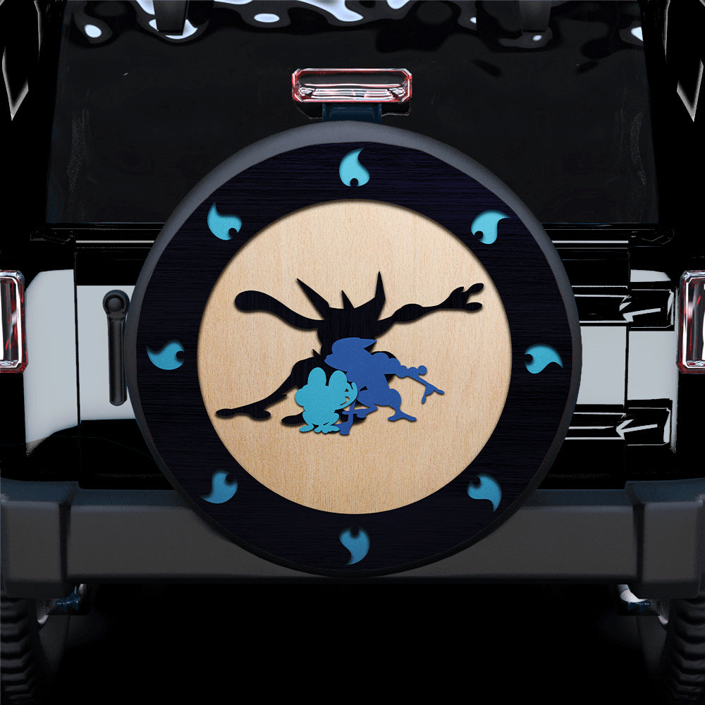 Greninja Pokemon Evolution Water Jeep Car Spare Tire Covers Gift For Campers Nearkii