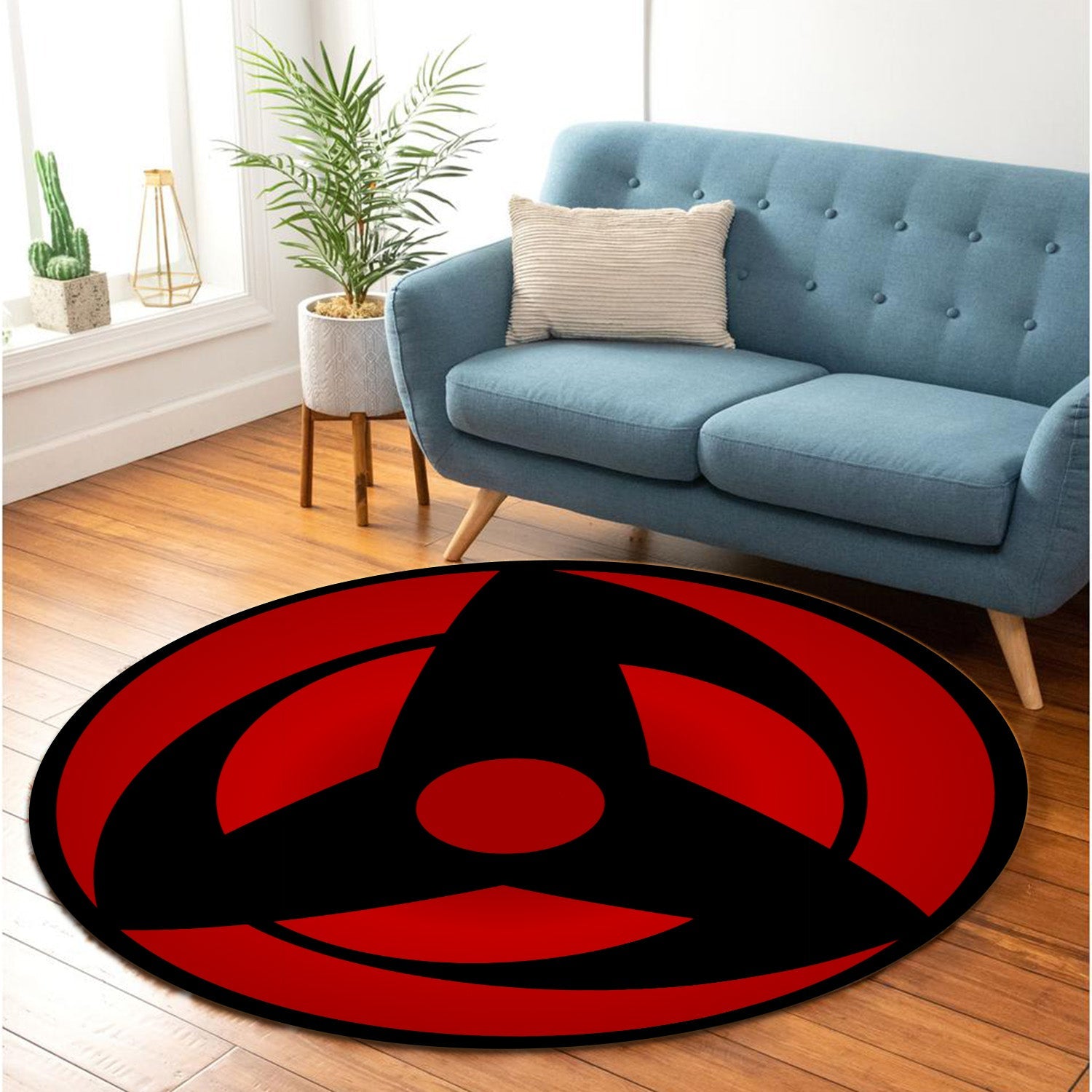 Mangekyou Sharingan Kakashi Round Carpet Rug Bedroom Livingroom Home Decor Nearkii