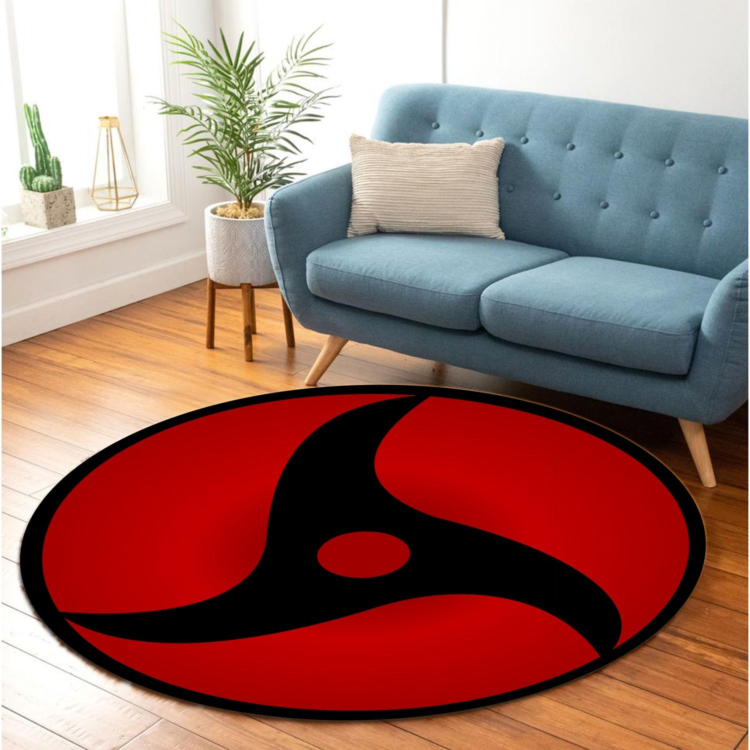 Mangekyou Sharingan Itachi Round Carpet Rug Bedroom Livingroom Home Decor Nearkii