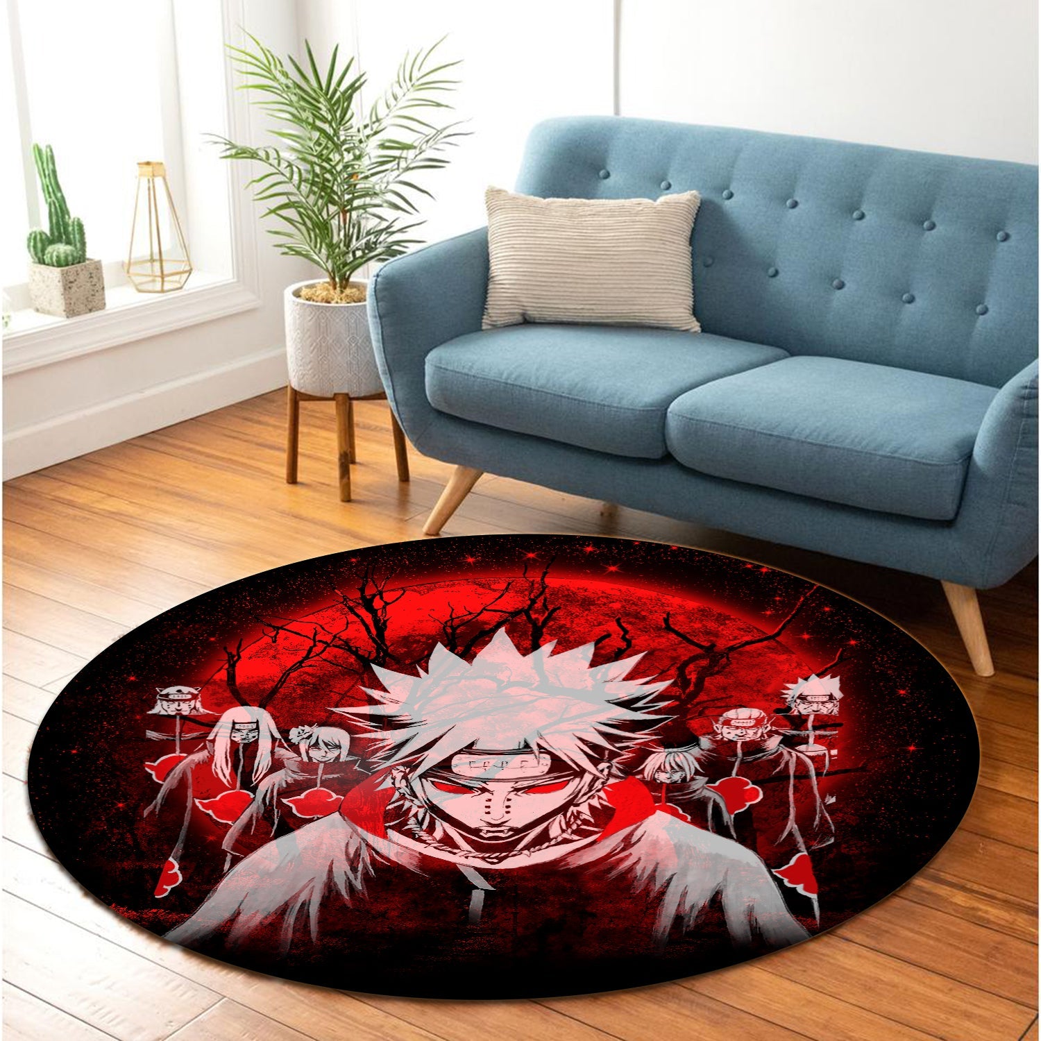 Akatsuki Moonlight Round Carpet Rug Bedroom Livingroom Home Decor Nearkii