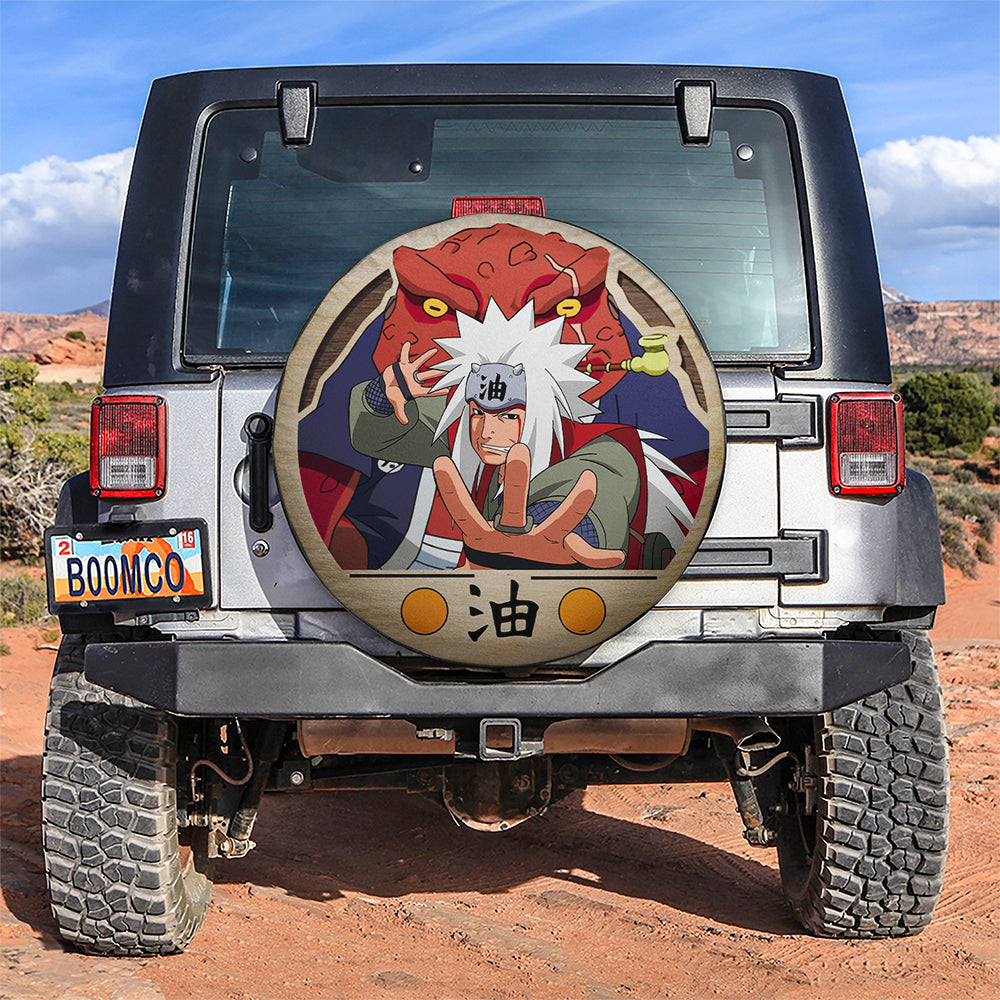 Naruto Jiraiya Anime Wood Jeep Car Spare Tire Covers Gift For Campers Nearkii