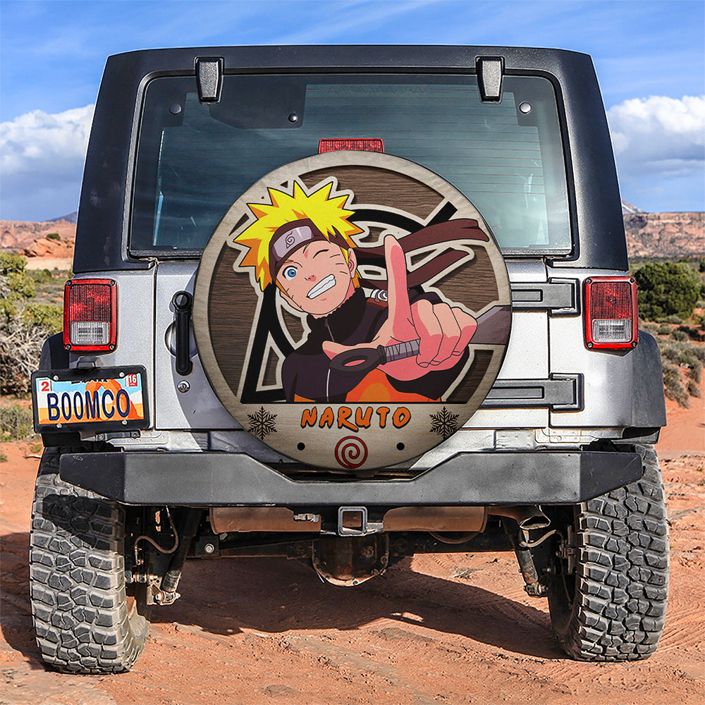 Naruto Shippuden Anime Wood Jeep Car Spare Tire Covers Gift For Campers Nearkii