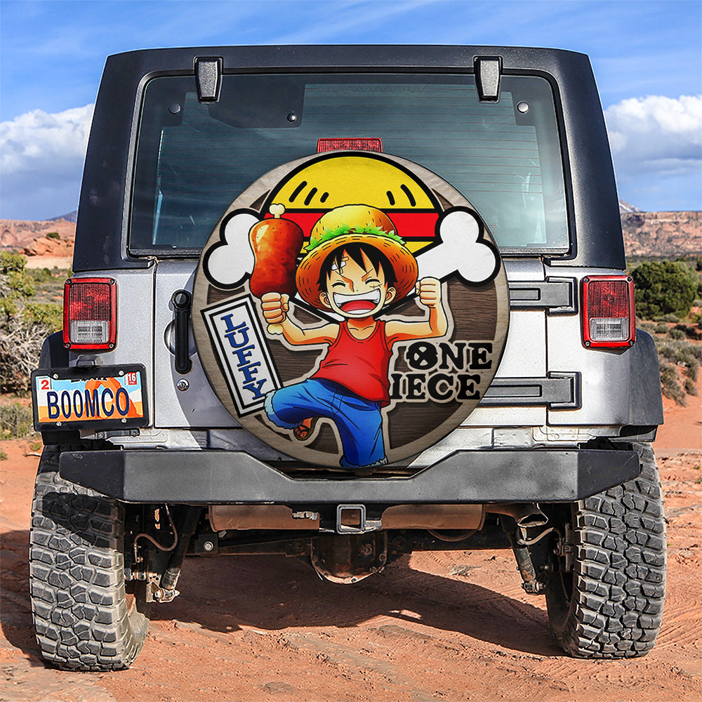 One Piece Luffy Wood Anime Jeep Car Spare Tire Covers Gift For Campers Nearkii