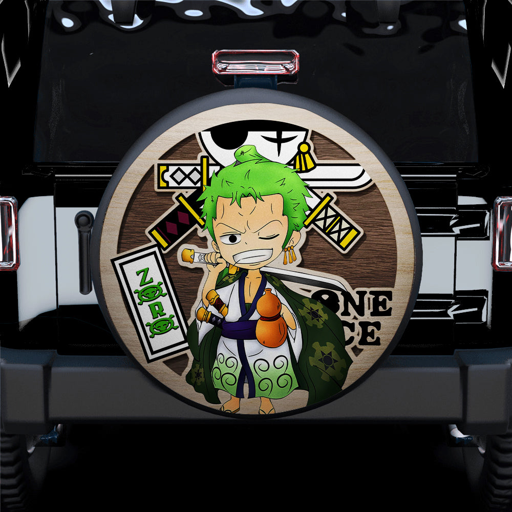 One Piece Roronoa Zoro Wood Anime Jeep Car Spare Tire Covers Gift For Campers Nearkii