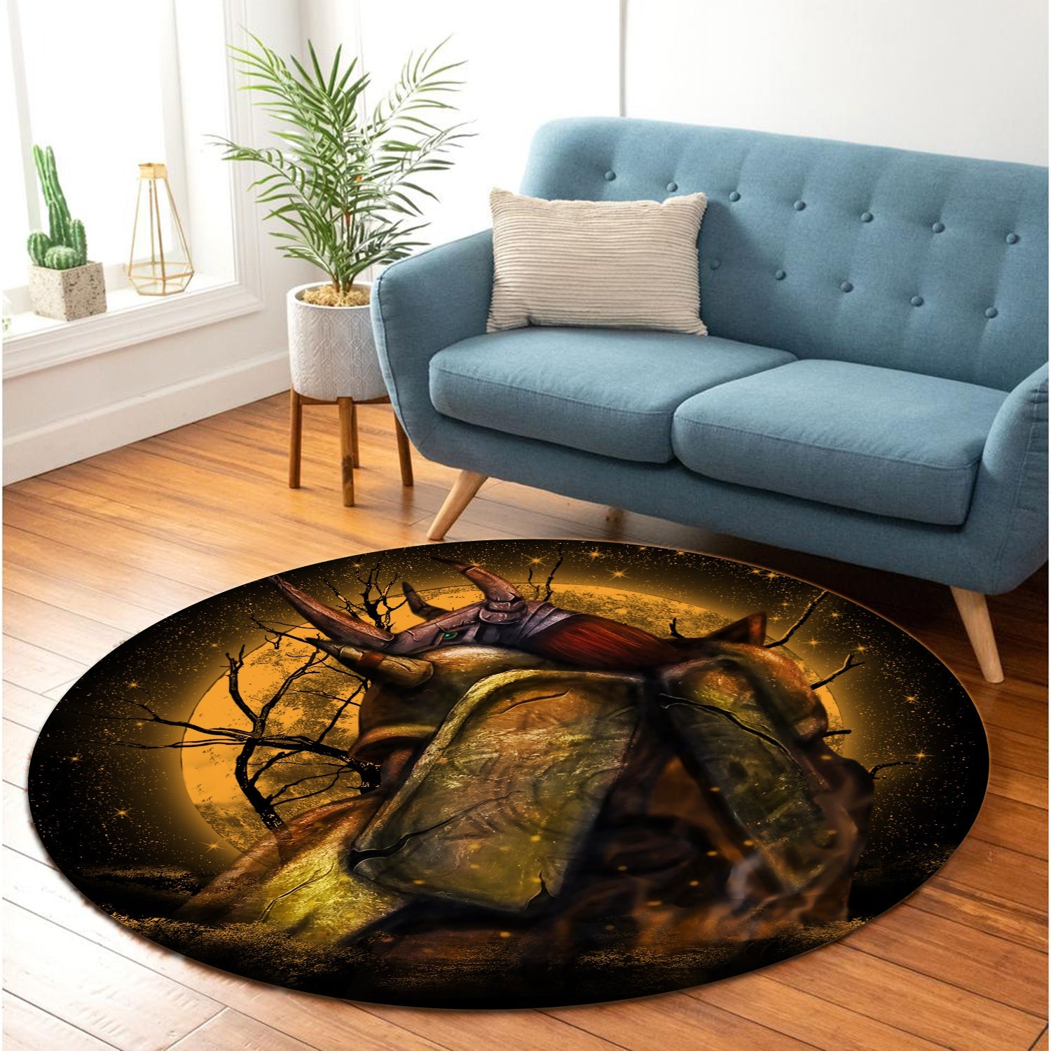 Wargreymon Digimon Moonlight Round Carpet Rug Bedroom Livingroom Home Decor Nearkii