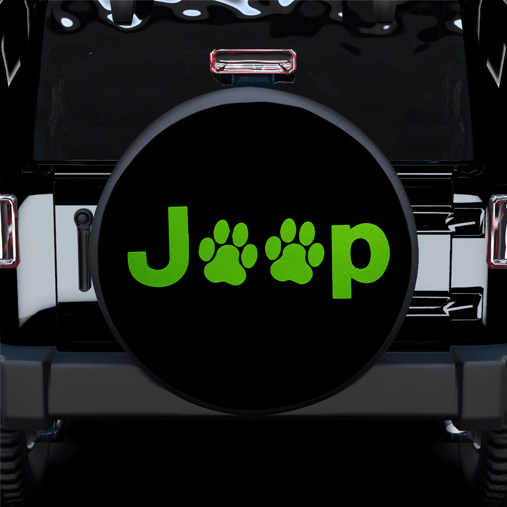 Green Jeep Side Fender Dog Paws Car Spare Tire Covers Gift For Campers Nearkii