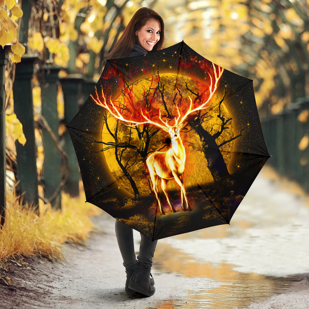 Deer Fire Moonlight Umbrella Nearkii