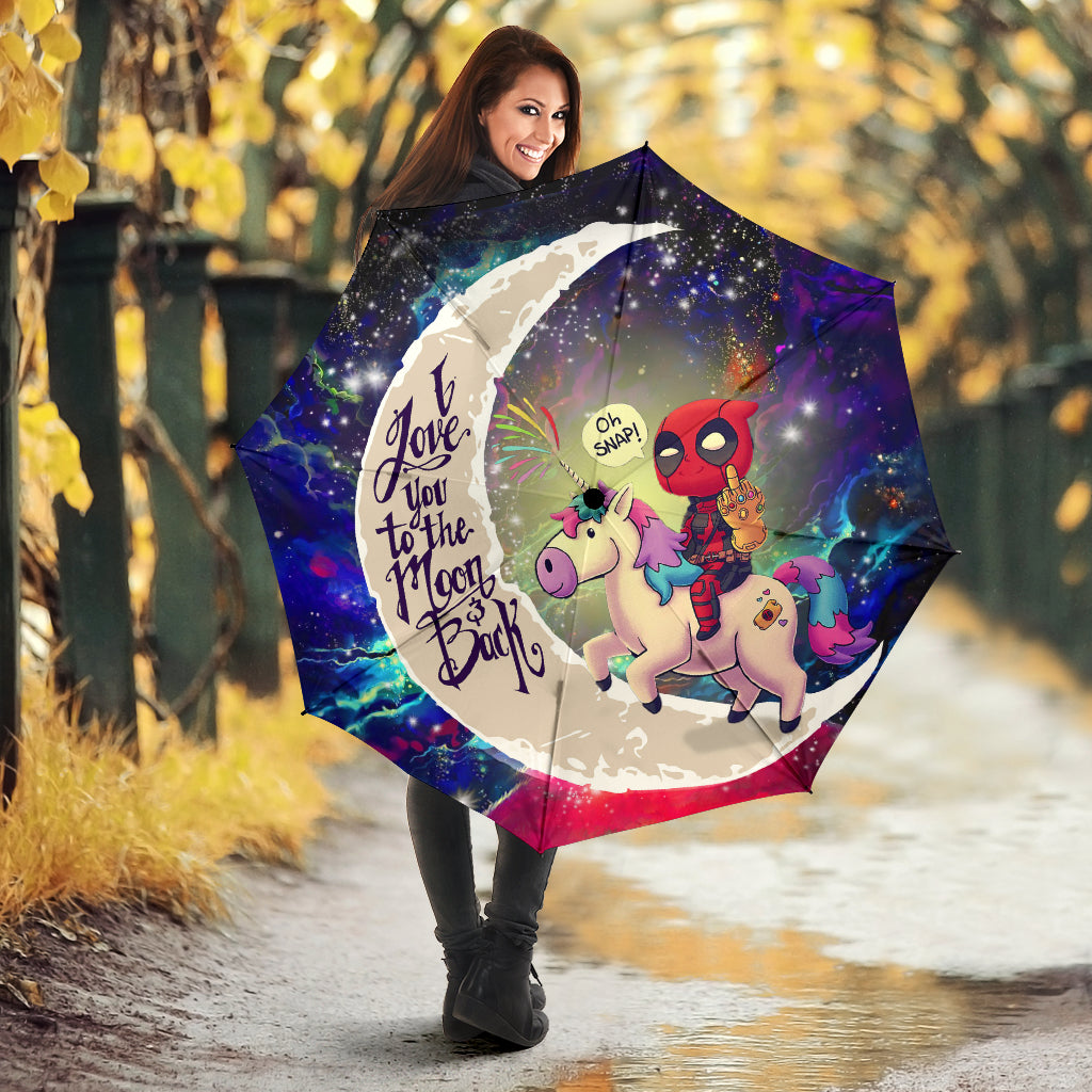 Deadpool Unicorn Love You To The Moon Galaxy Umbrella Nearkii