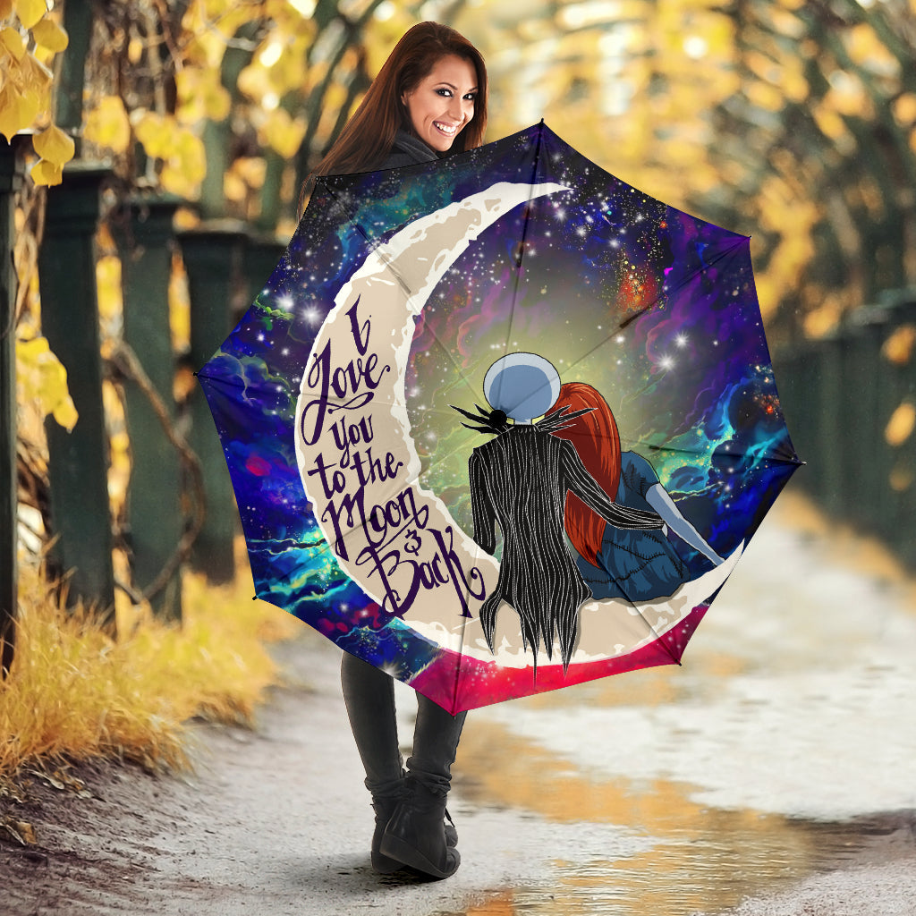 Jack And Sally Nightmare Before Christmas Love You To The Moon Galaxy Umbrella Nearkii