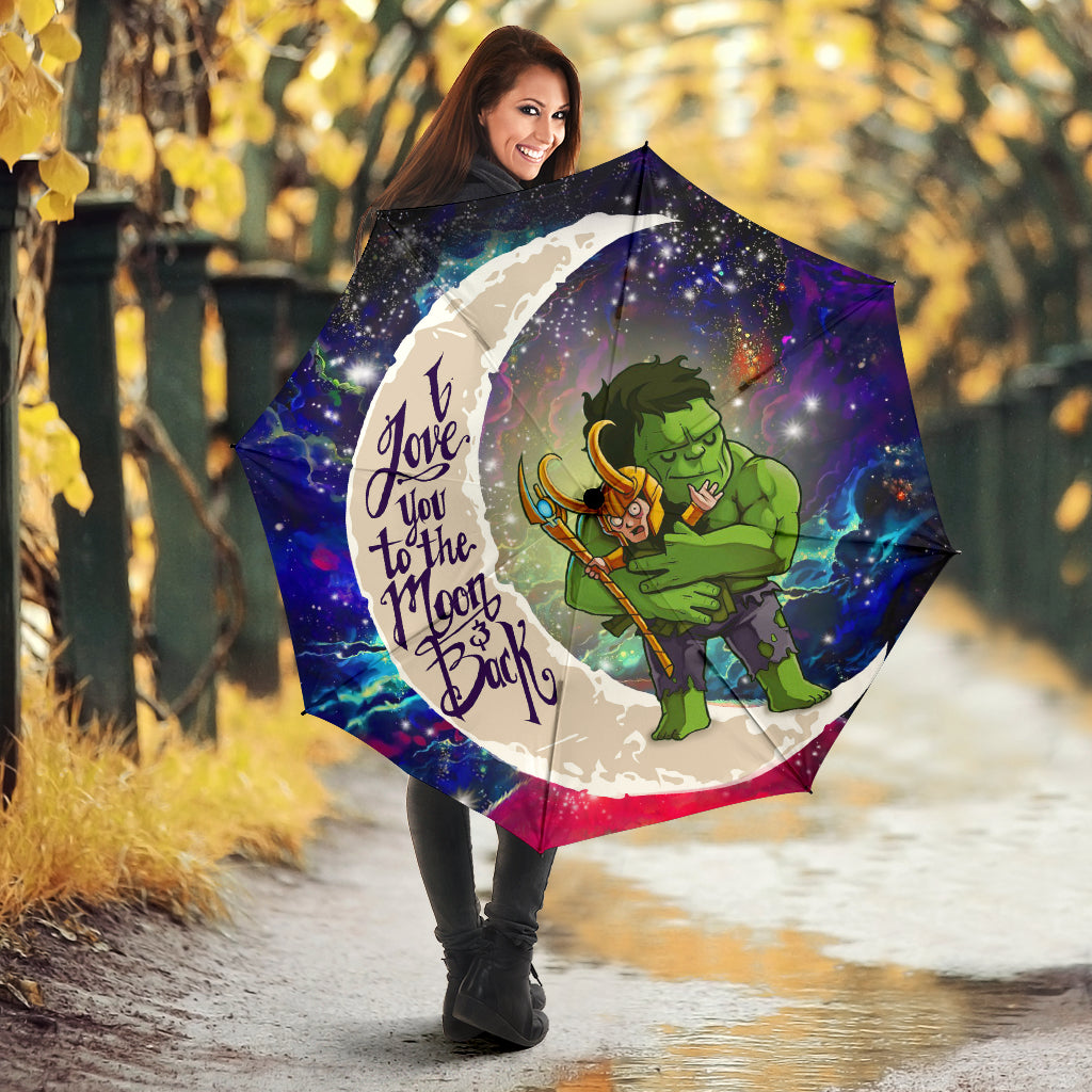 Hulk And Loki Love You To The Moon Galaxy Umbrella Nearkii