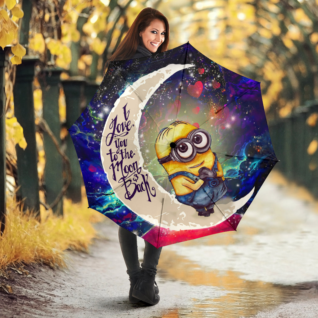 Cute Minions Despicable Me Love You To The Moon Galaxy Umbrella Nearkii