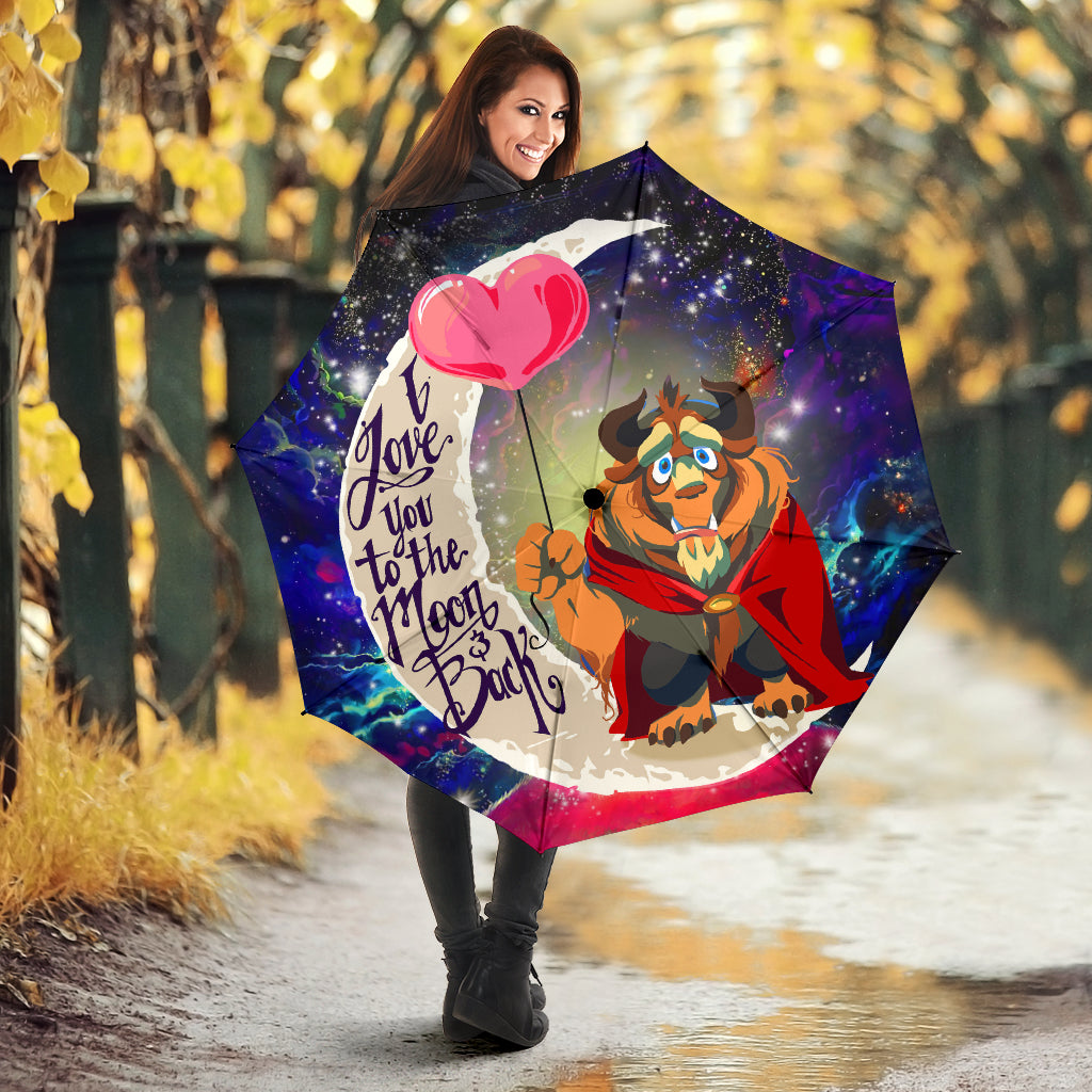 Beauty And The Beast Love You To The Moon Galaxy Umbrella Nearkii