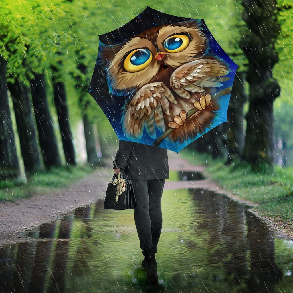 Cute Owl Night Umbrella Nearkii