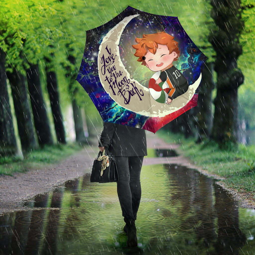 Cute Hinata Haikyuu Love You To The Moon Galaxy Umbrella Nearkii