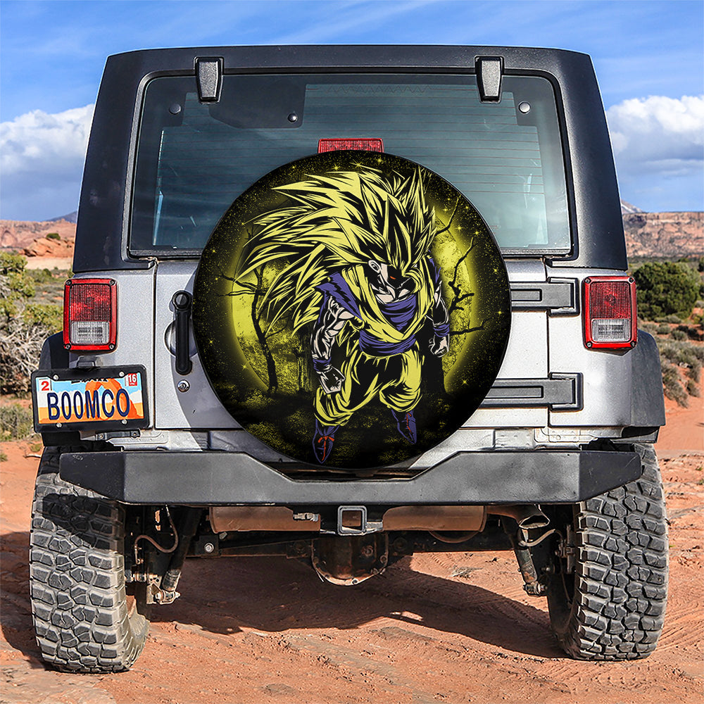 Goku Super Saiyan 3 Dragon Ball Moonlight Jeep Car Spare Tire Covers Gift For Campers Nearkii