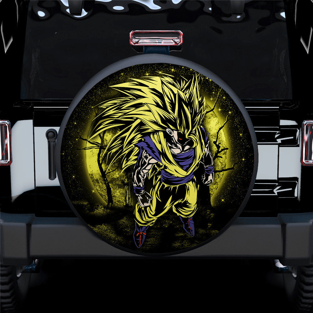 Goku Super Saiyan 3 Dragon Ball Moonlight Jeep Car Spare Tire Covers Gift For Campers Nearkii