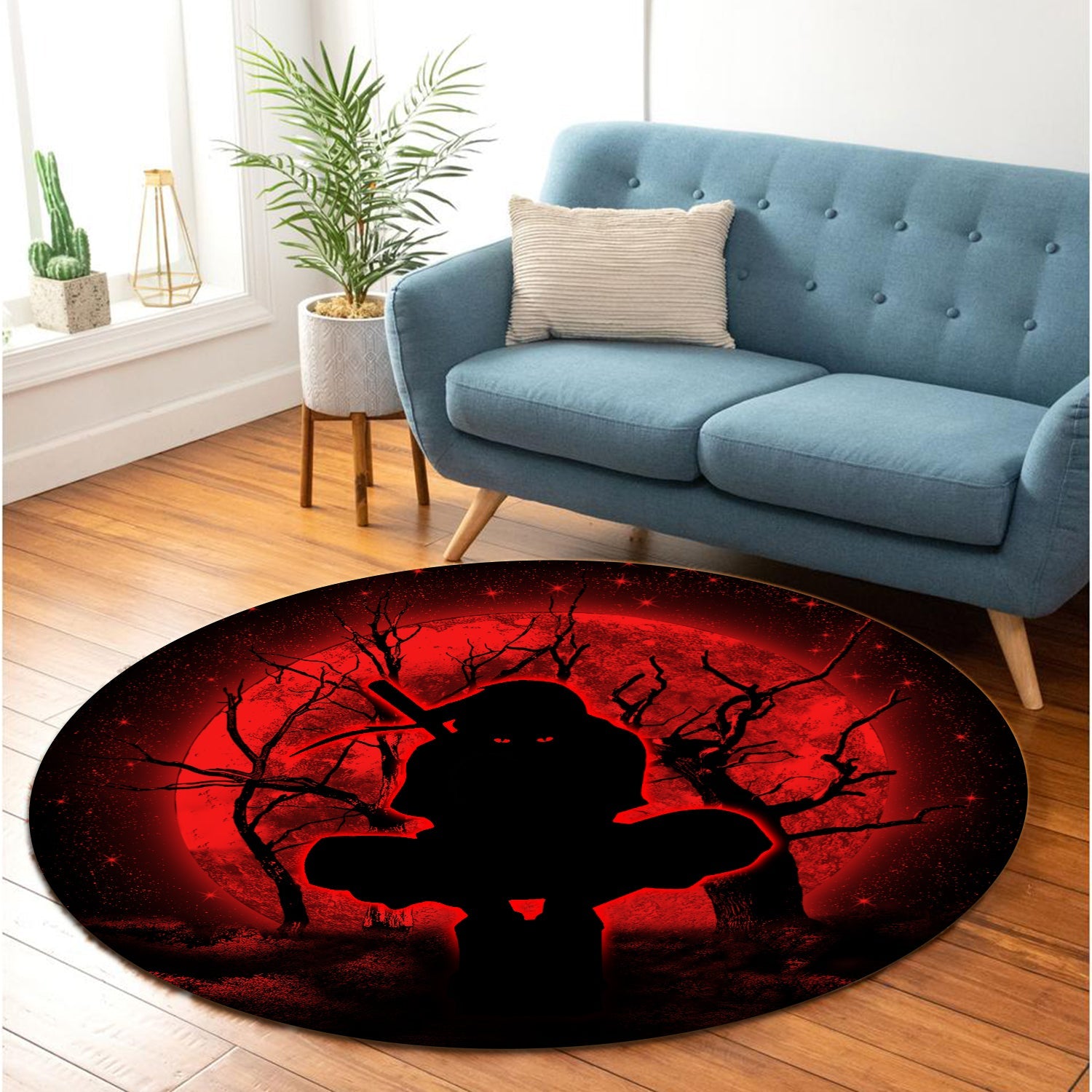 Itachi Anbu Moonlight Round Carpet Rug Bedroom Livingroom Home Decor Nearkii