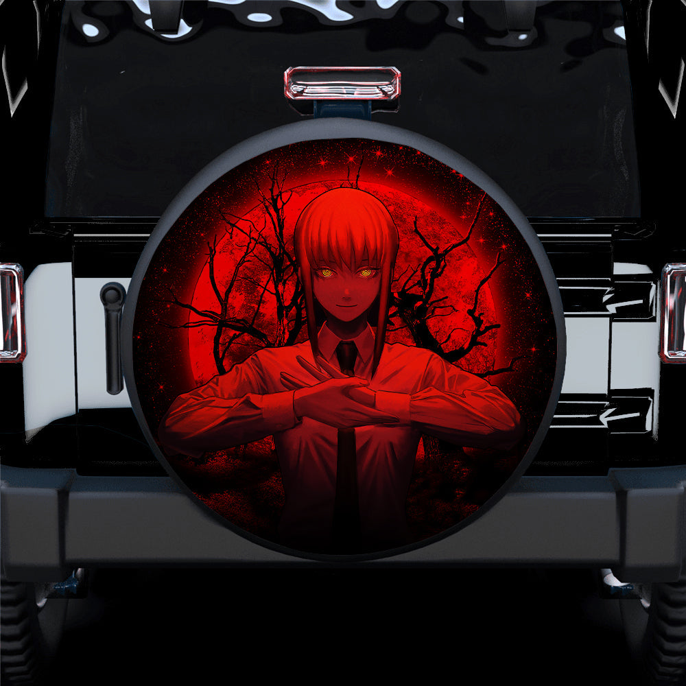 Makima Chainsaw Man Anime Moonlight Jeep Car Spare Tire Covers Gift For Campers Nearkii