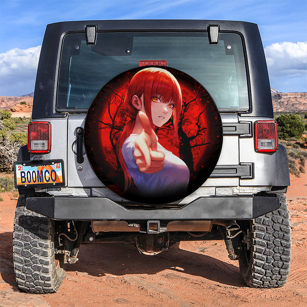 Makima Chainsaw Man 2 Moonlight Jeep Car Spare Tire Covers Gift For Campers Nearkii