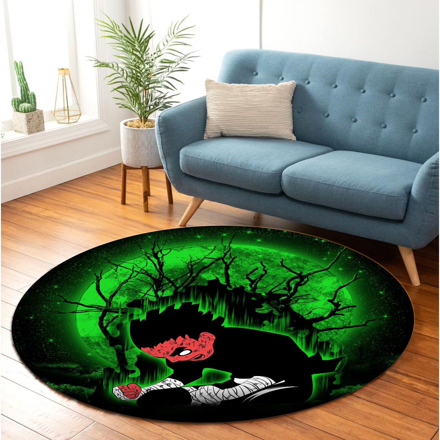 Rock Lee Power Up Moonlight Round Carpet Rug Bedroom Livingroom Home Decor Nearkii