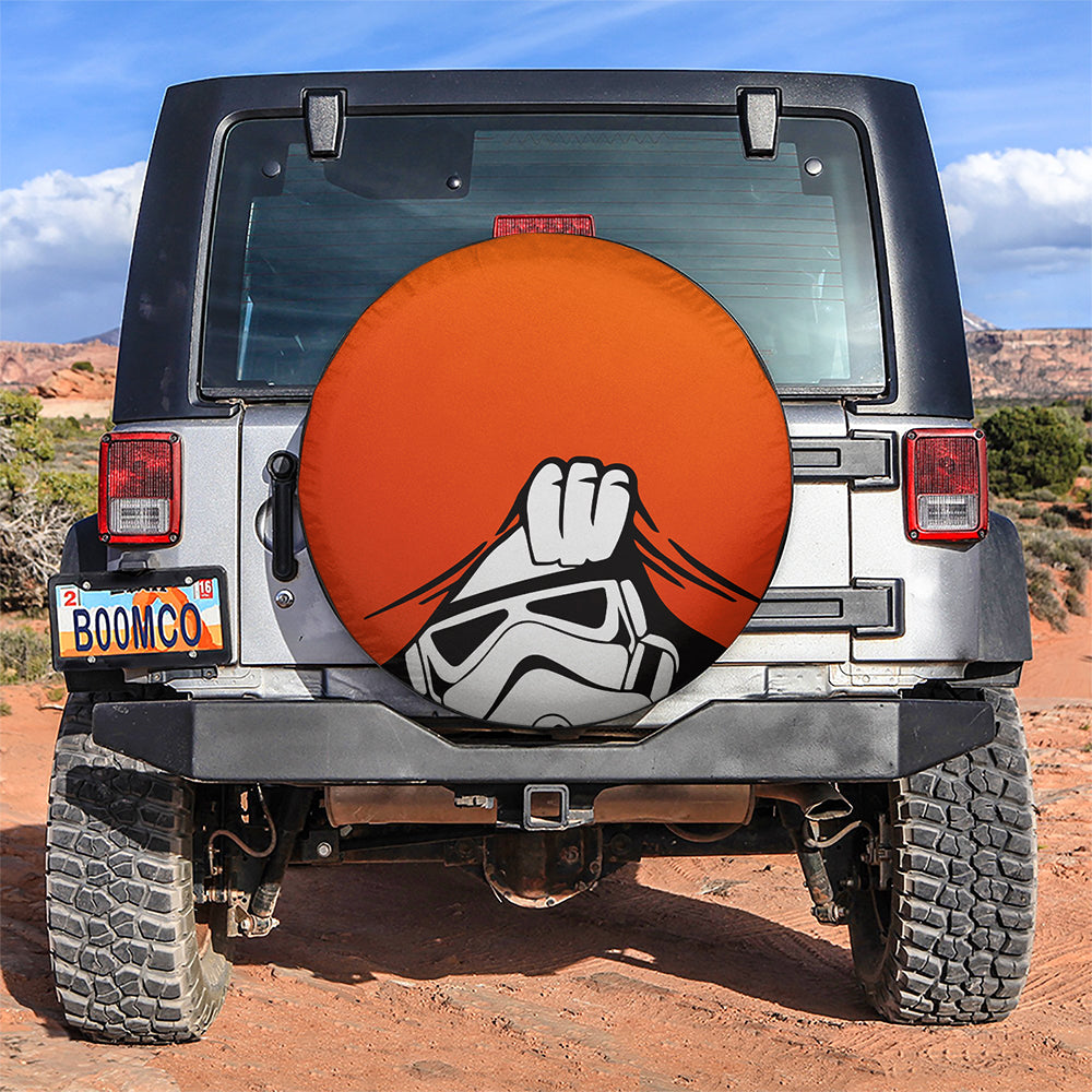 Stormtrooper Peek A Boo Funny Orange Jeep Car Spare Tire Covers Gift For Campers Nearkii