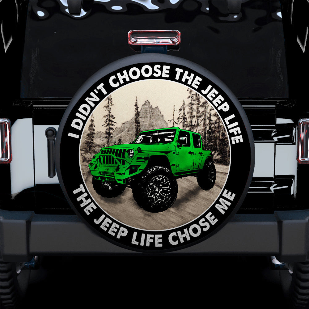 The Jeep Life Chose Me Green Jeep Car Spare Tire Covers Gift For Campers Nearkii