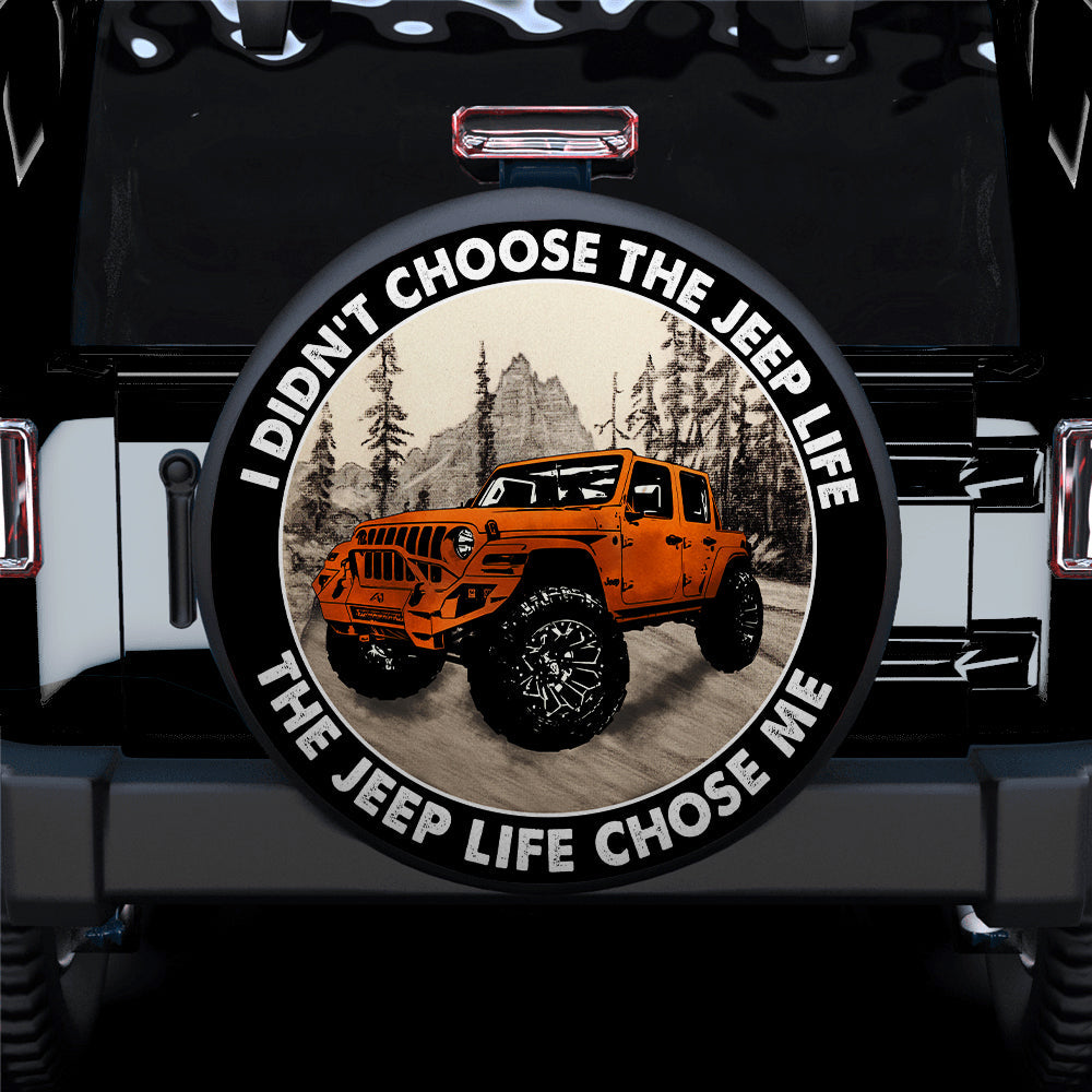 The Jeep Life Chose Me Orange Jeep Car Spare Tire Covers Gift For Campers Nearkii