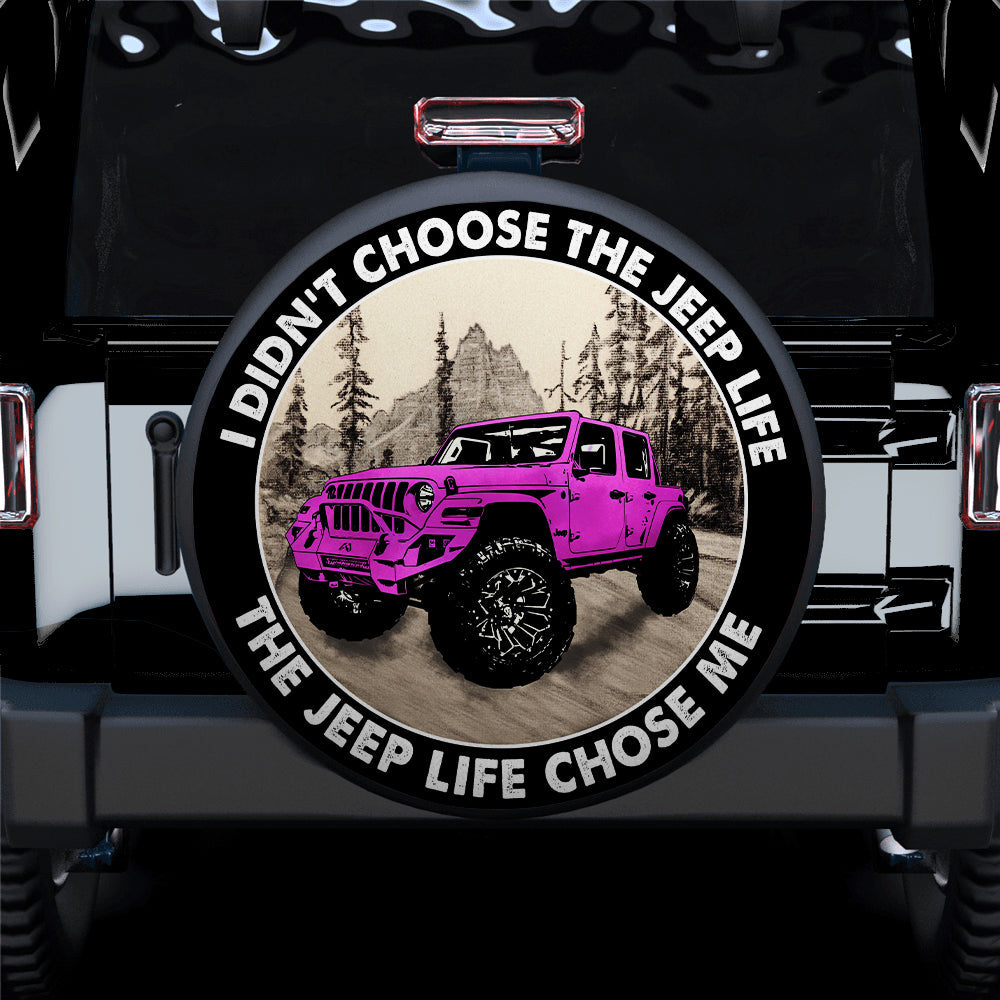 The Jeep Life Chose Me Pink Jeep Car Spare Tire Covers Gift For Campers Nearkii