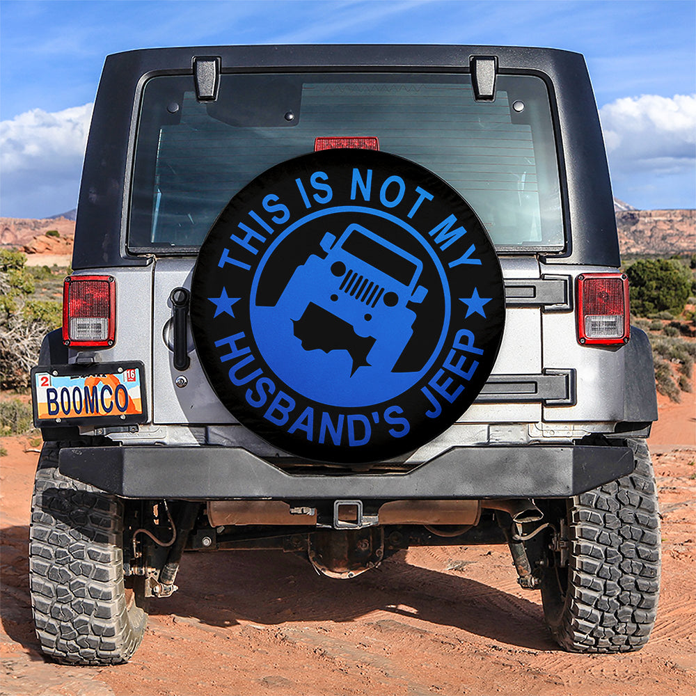 This Is Not My Husband Jeep Blue Car Spare Tire Covers Gift For Campers Nearkii