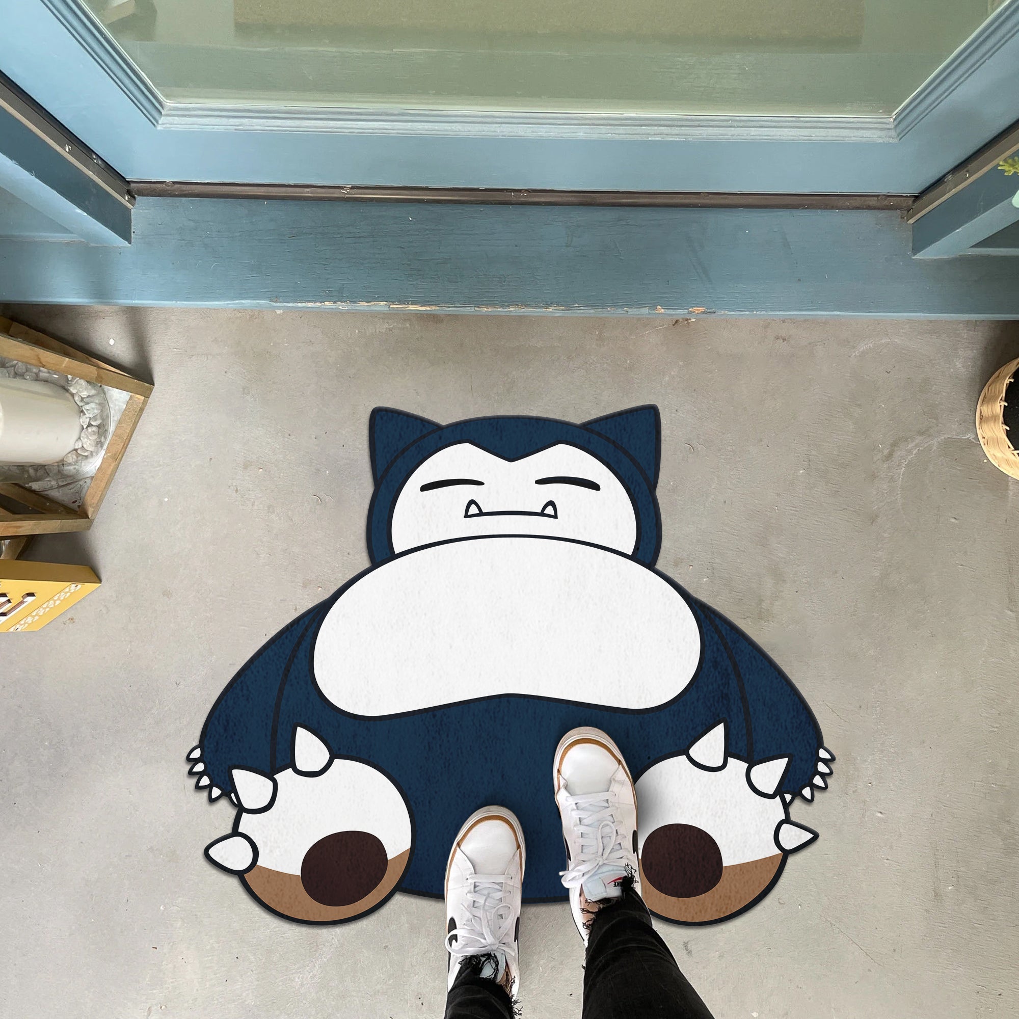 Snorlax Pokemon Anime Custom Shape Rubber Doormat Home Decor Nearkii