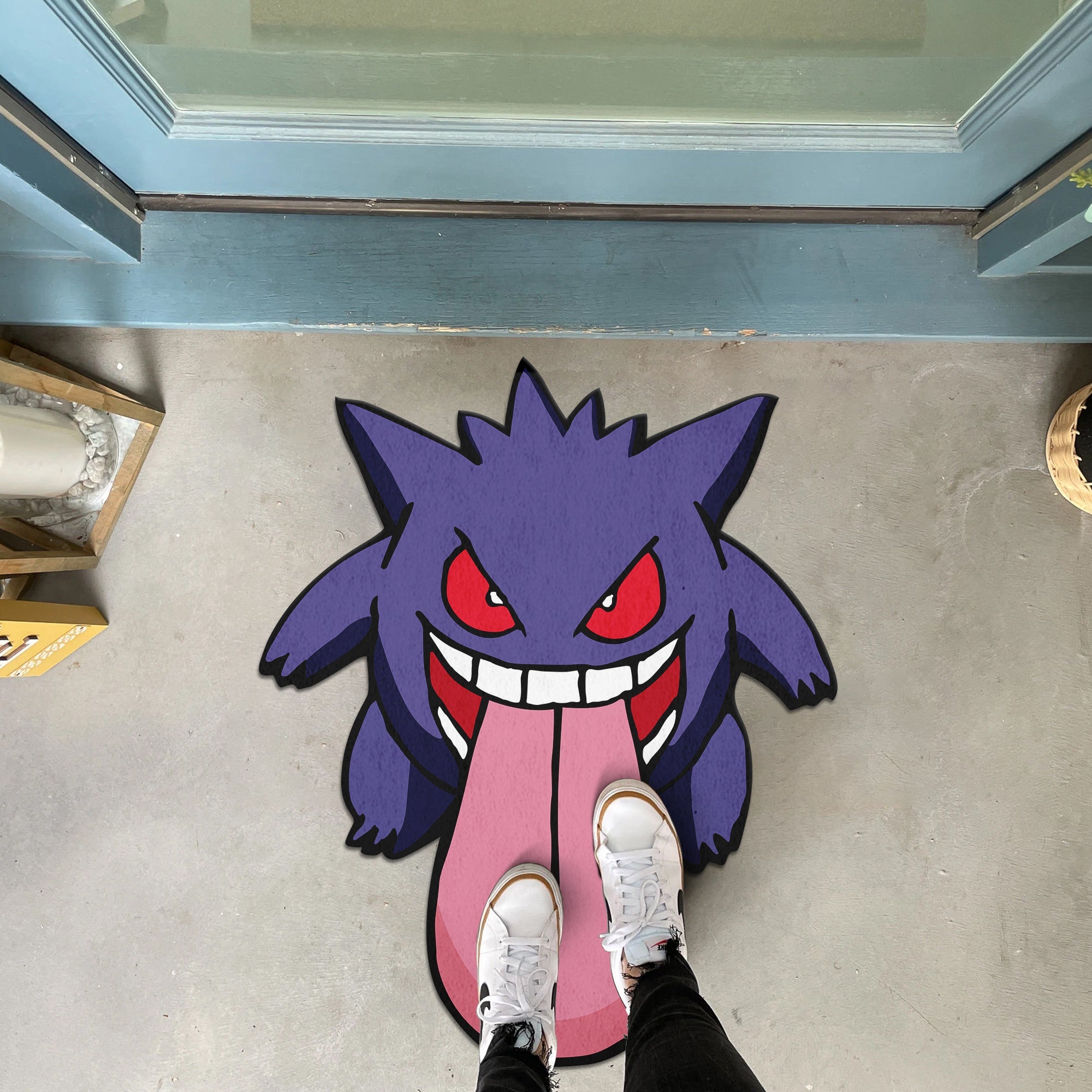 Gengar Pokemon Anime Custom Shape Rubber Doormat Home Decor Nearkii